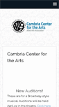 Mobile Screenshot of cambriacenterforthearts.org
