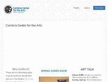 Tablet Screenshot of cambriacenterforthearts.org